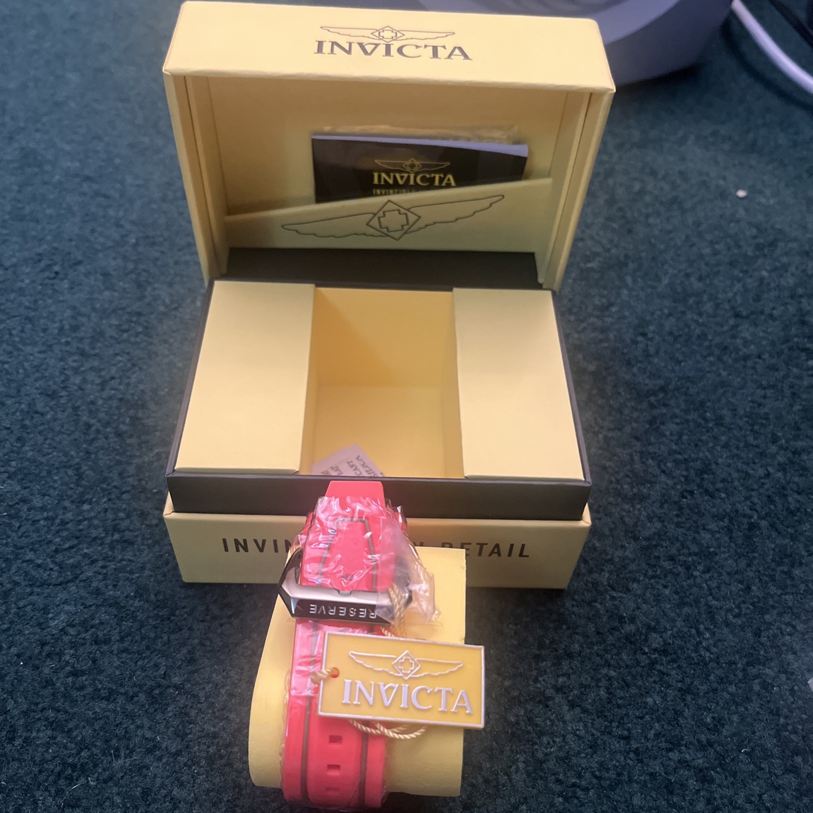 New Invicta 51mm S1 Diablo Swiss Master Calendar Chronograph Orange Green Watch