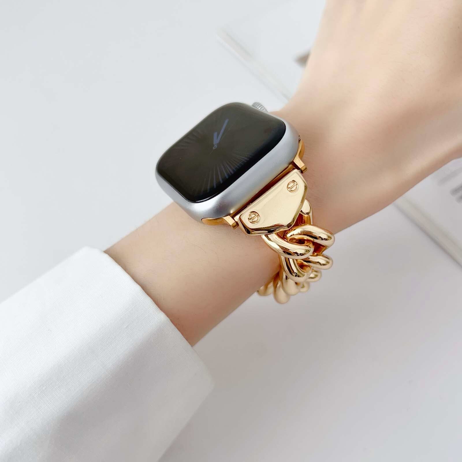 Fashion Chain Link Metal Band Bracelet For iWatch Series Ultra 2/1 10 9 8 7 6 SE