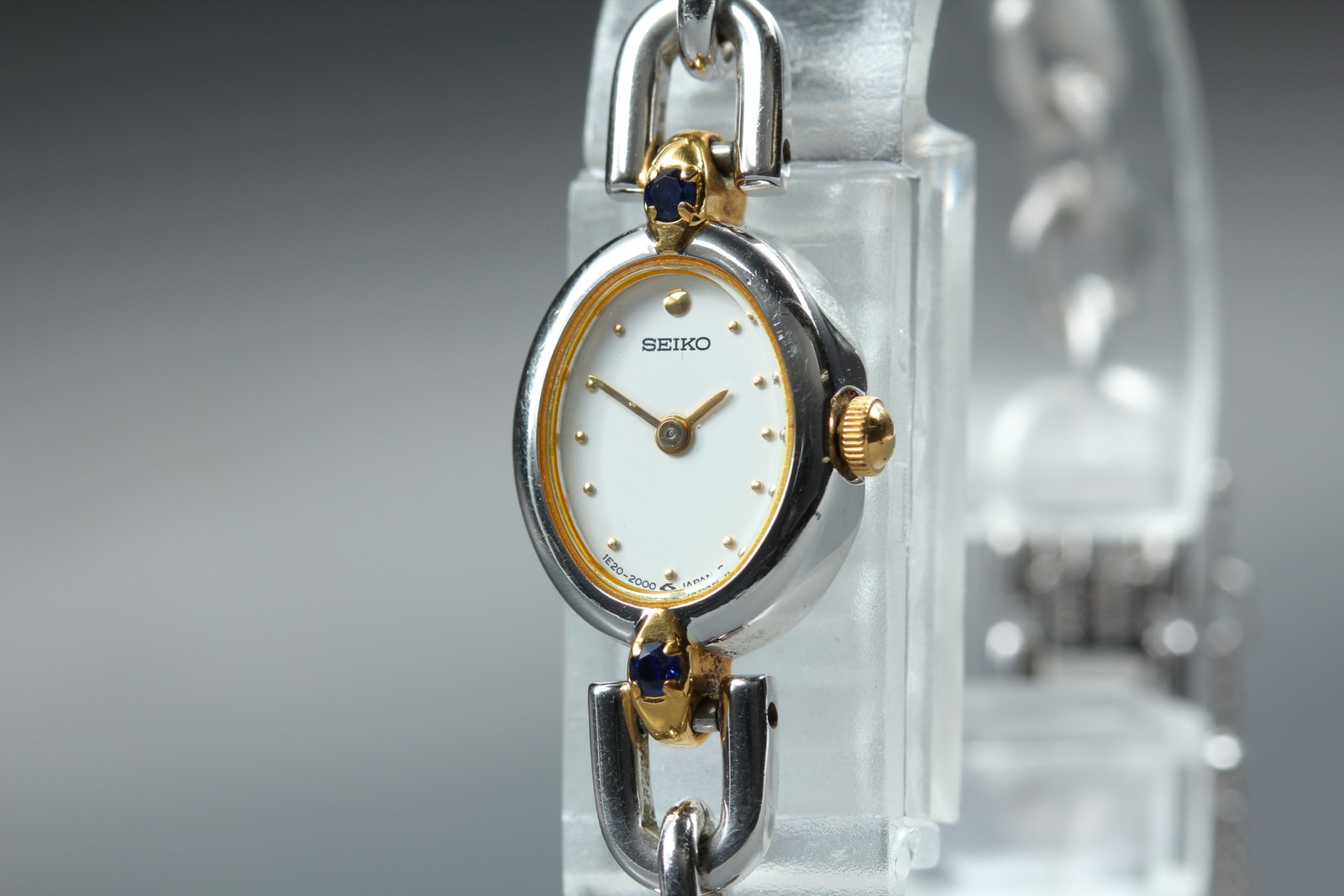 Vintage 1989 Exc+5 Seiko Tisse 1E20-6160 Two-Tone Quartz Womens Watch JAPAN