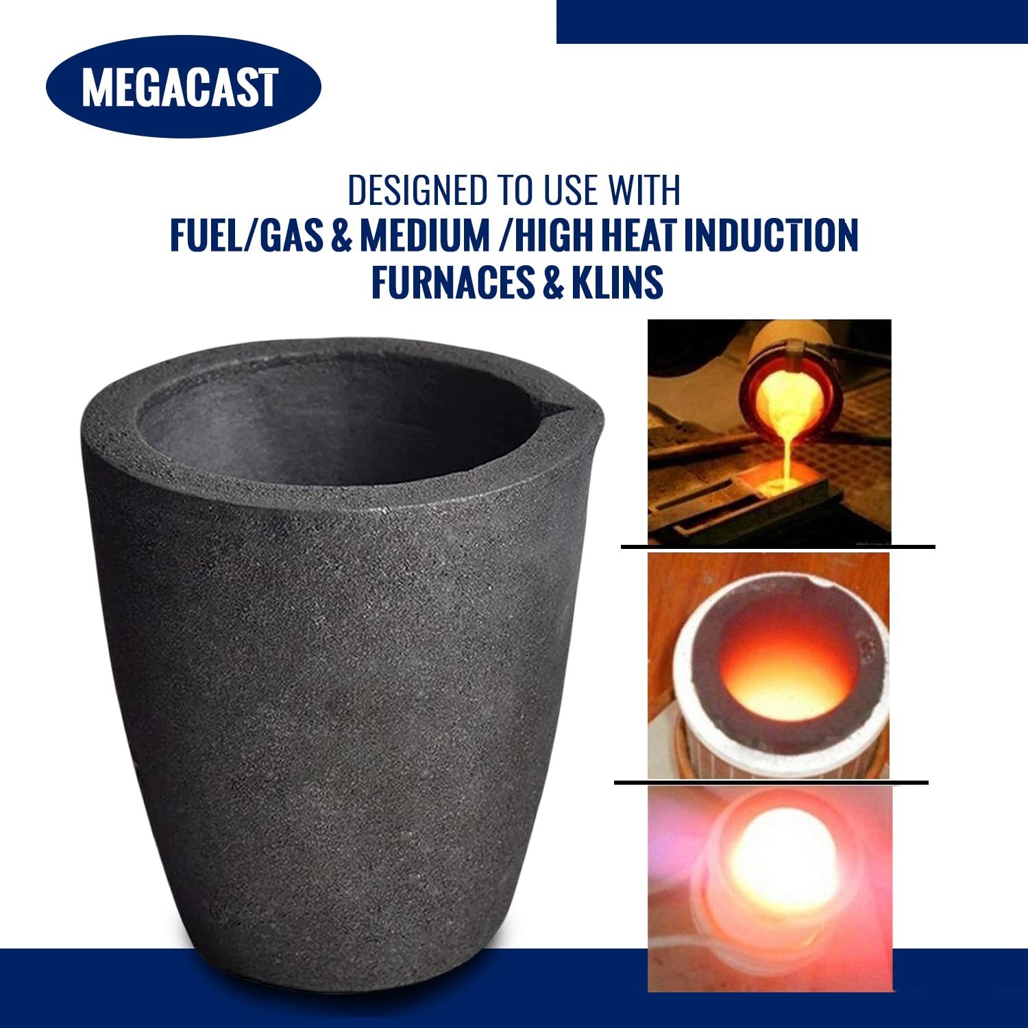 8KG Graphite Crucibles for Melting & Casting – Foundry Clay Furnace Torch for Go