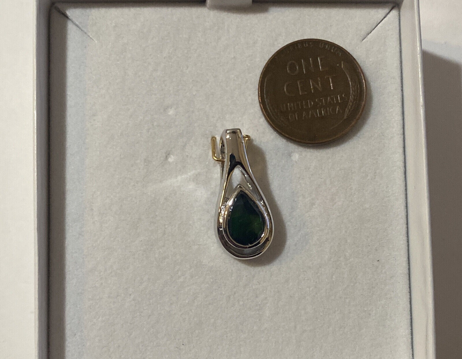 KORITE AMMOLITE SET Teardrop Pendant,16″ Sterling Silver Necklace,Earrings