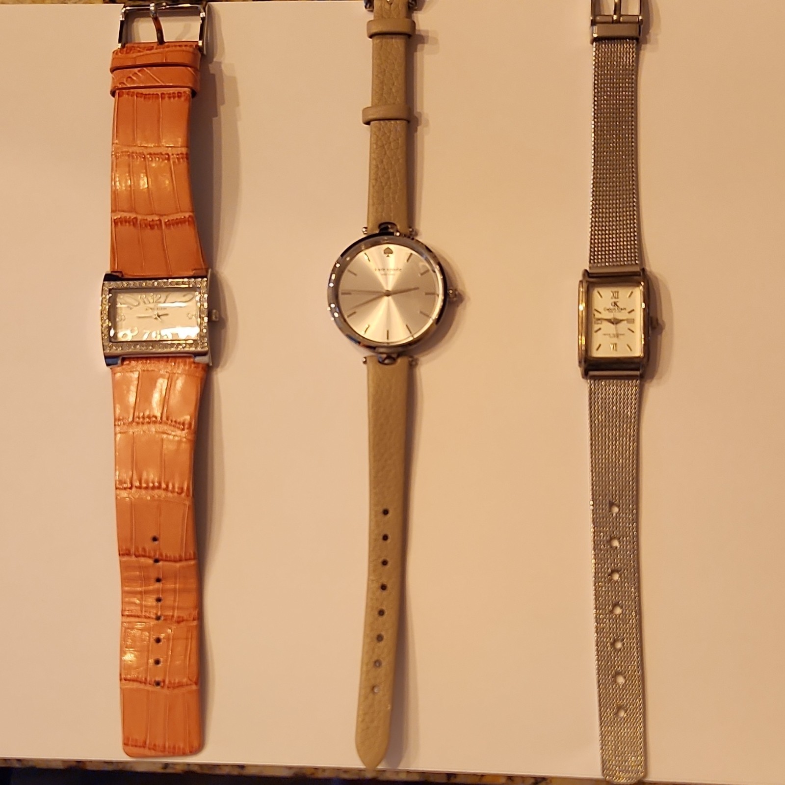 Anne Klein, Kate Spade, Calvin Klein Women’s Watch Lot of 3 NON-WORKING 0115