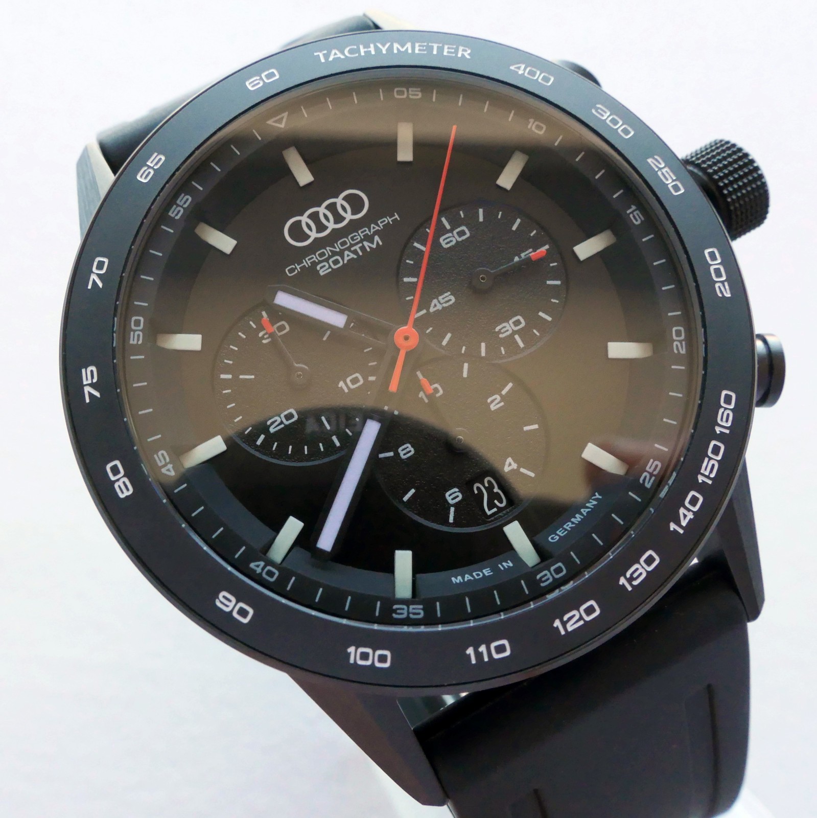 Audi Sport Driver Diver Racing Car Accessory Chronograph Made in Germany Watch