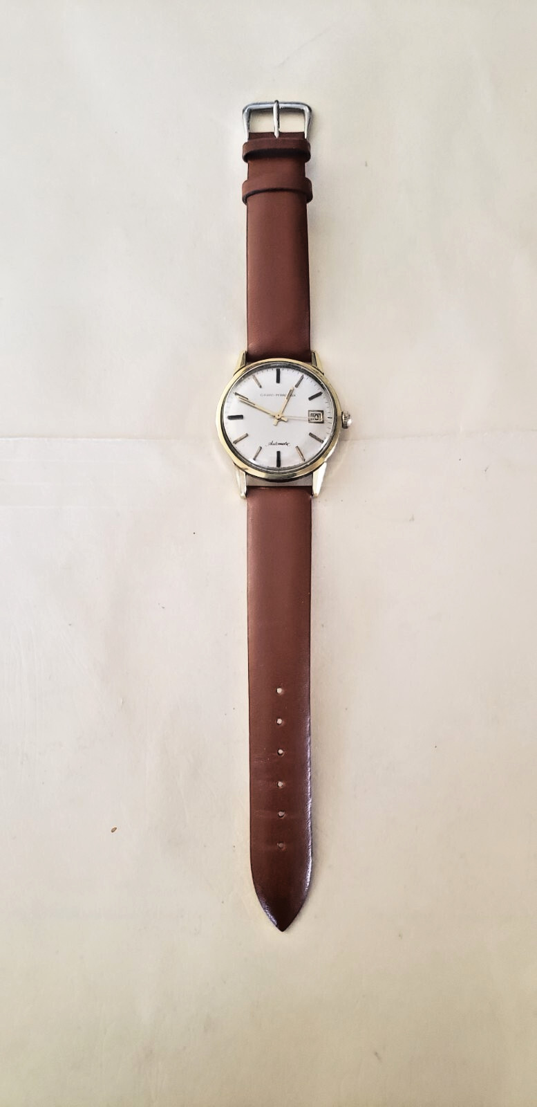 Vintage Girard Perregaux W/ Date Automatic 35mm Wrist Watch Runs great 21 Jewel
