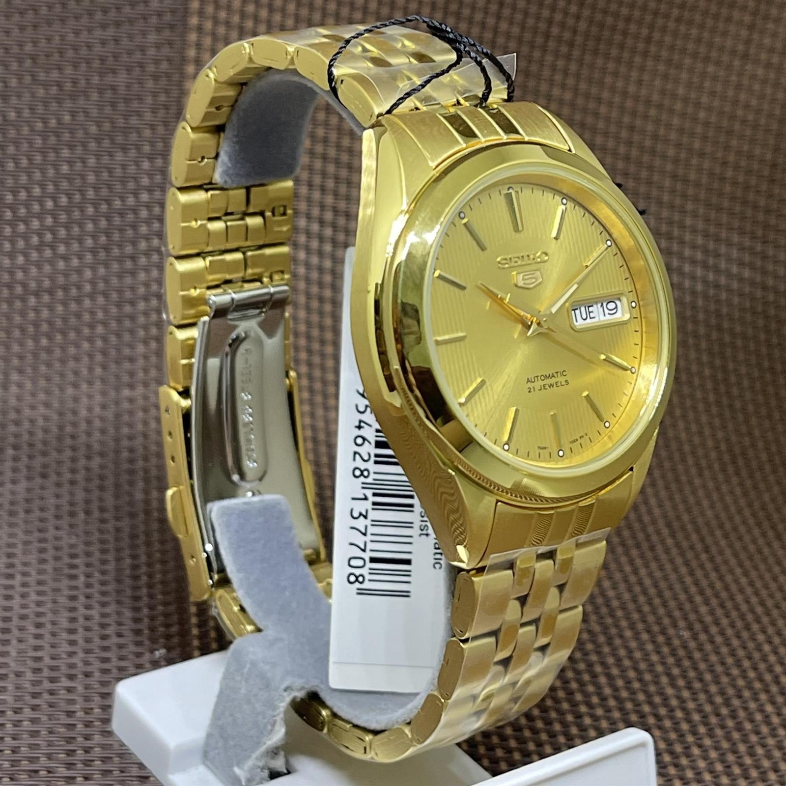 Seiko 5 SNKL28K1 Automatic Gold Tone Stainless Steel Analog Men’s Casual Watch