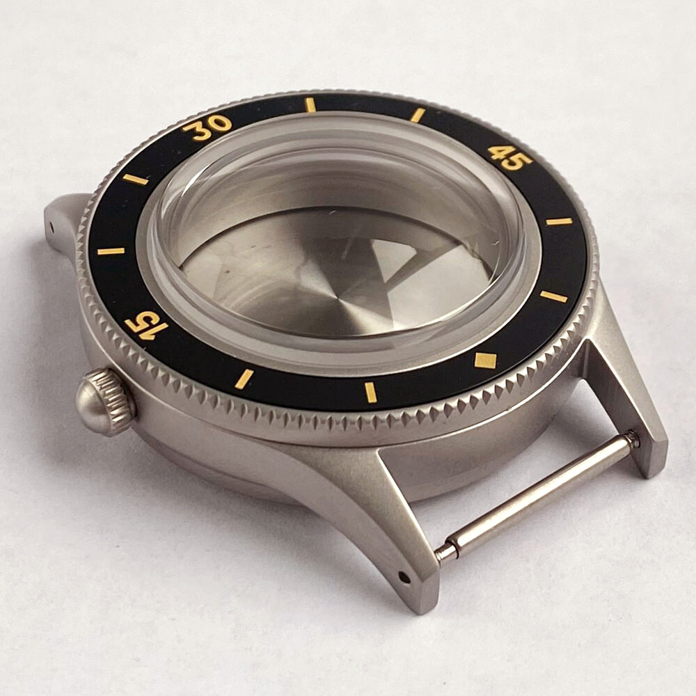 Vintage For 50-Fathoms 200M Dive Watch Case Dial Fit NH35A PT5000 Domed Sapphire