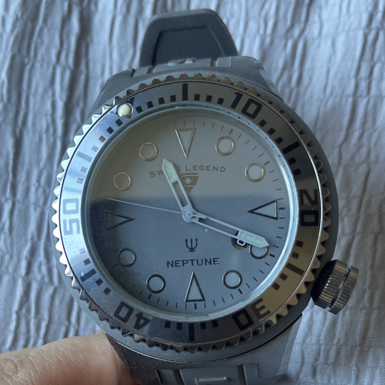 Swiss Legend Men’s Neptune Black dial Quartz watch 52mm