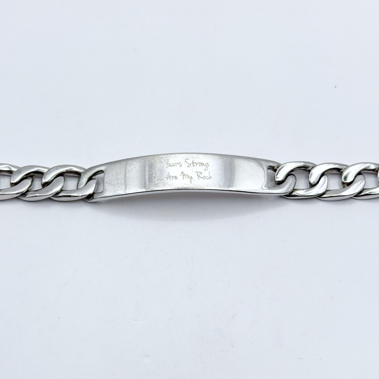 10 Years Strong – You Are My Rock – Love You Babe Sterling Silver 925 Bracelet