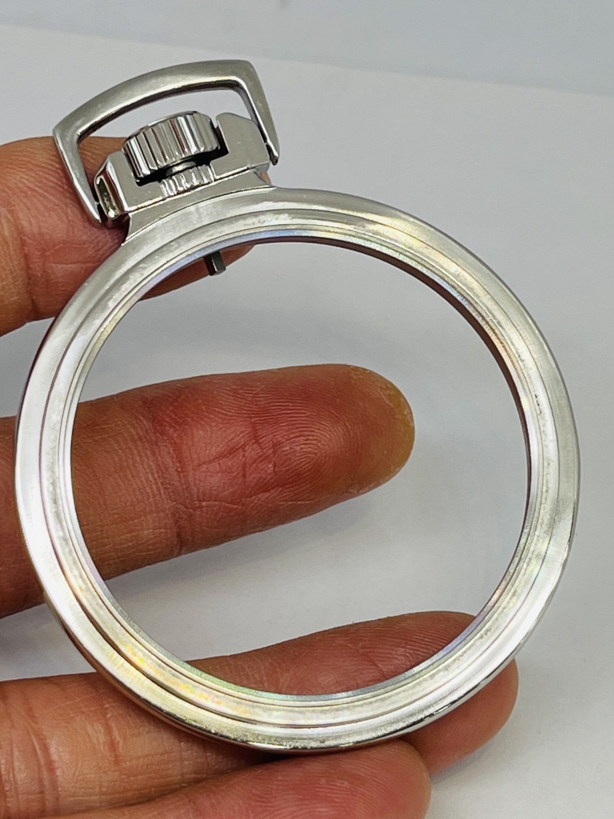 *NEW* STAINLESS STEEL Mainliner Size 16S Display Clear Back Pocket Watch Case