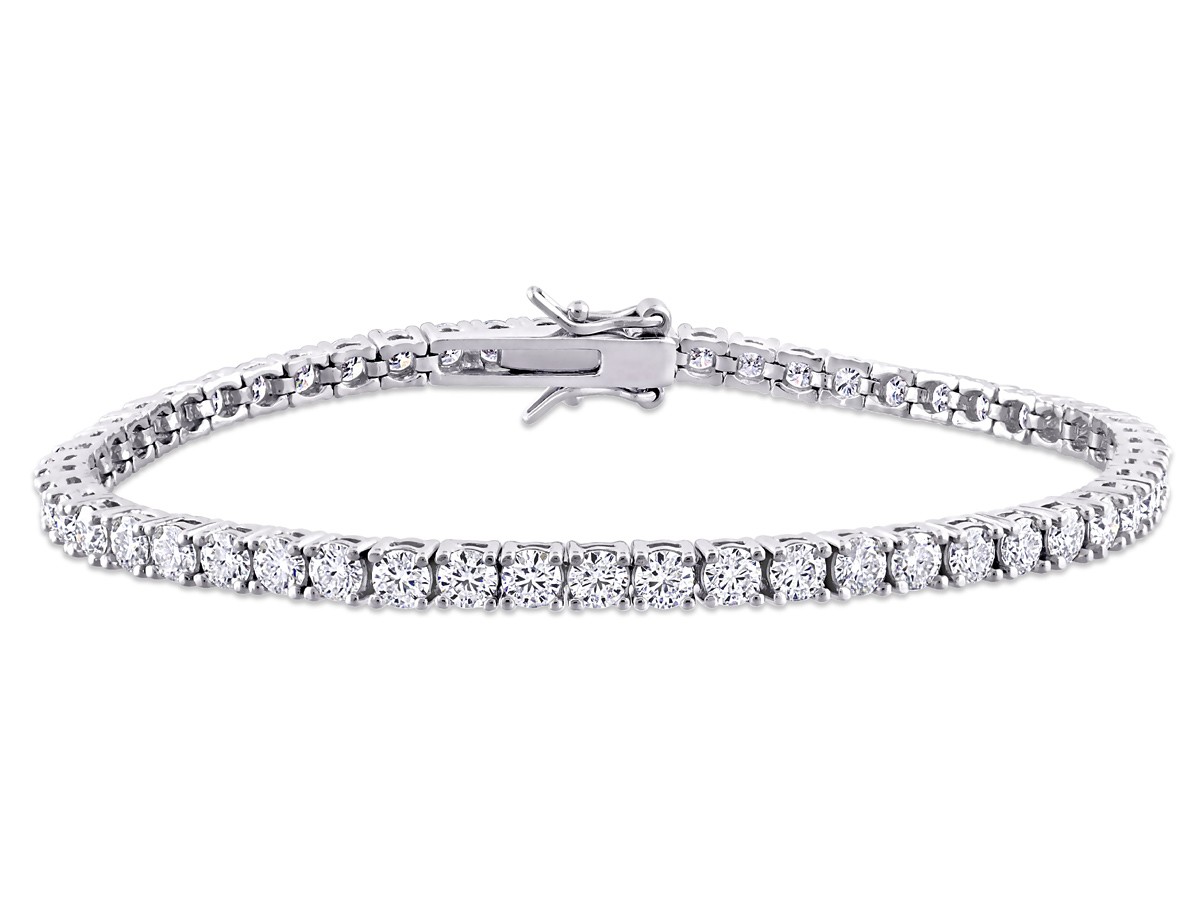 5.60 Carat (ctw) Lab-Created Moissanite Tennis Bracelet Sterling Silver