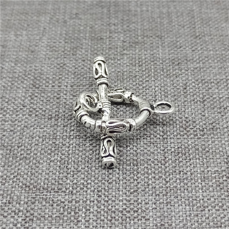 2sets of 925 Sterling Silver Toggle Clasps for Bracelet Necklace