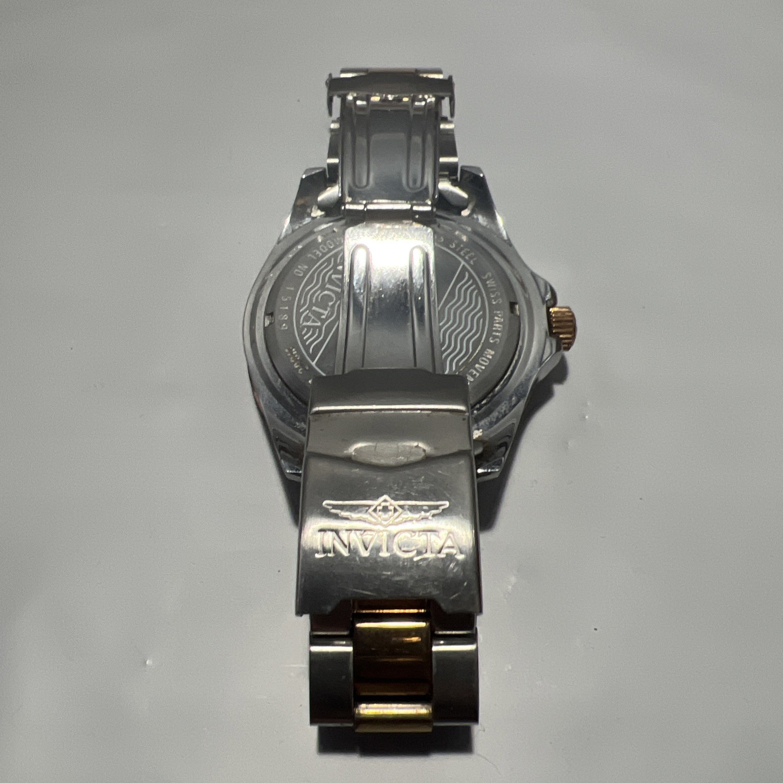 Invicta Men’s Watch Pro Diver Quartz Blue Dial Gold Bezel Two Tone Bracelet