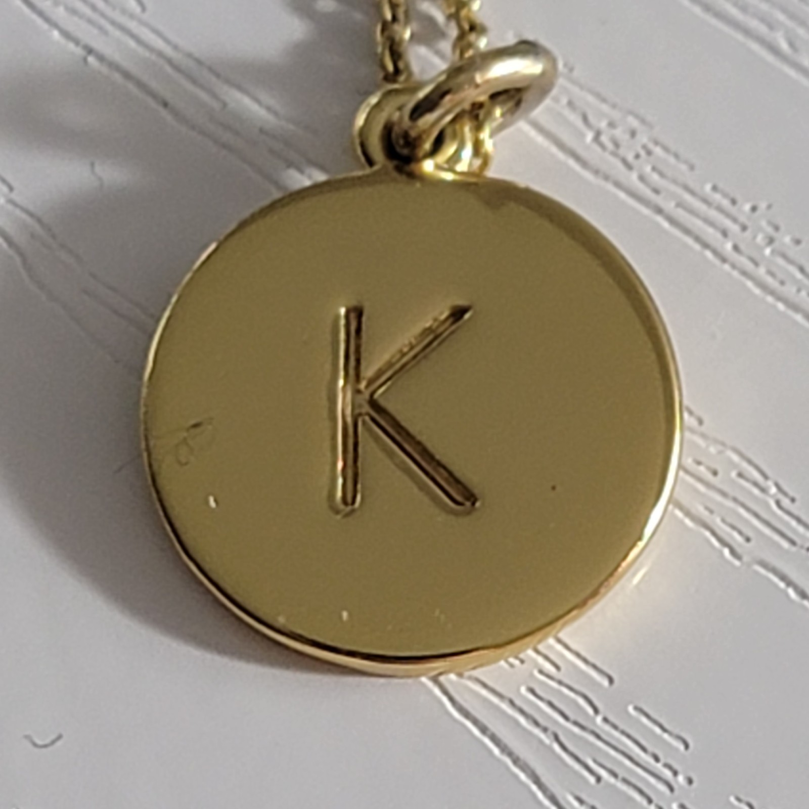 Kate Spade New York Initial K Pendant Necklace 12K Gold Plated One In A Million