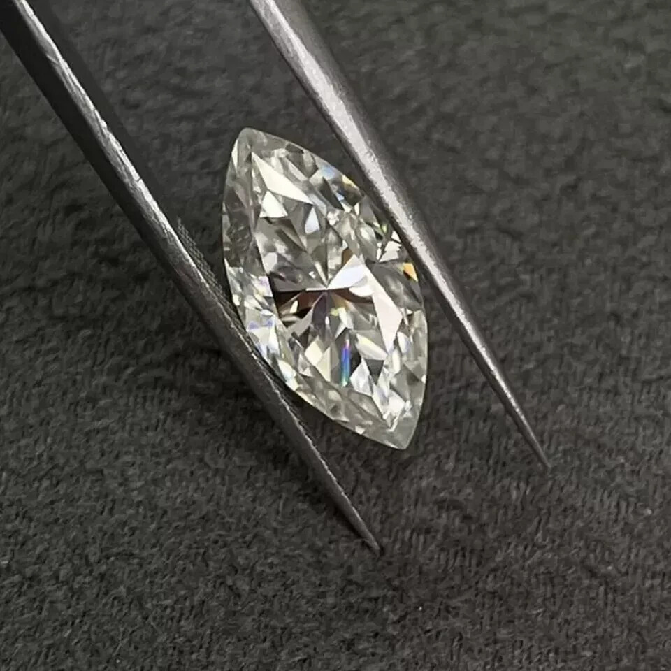 5 Pcs Loose CVD Lab Grown Diamond 3×5 mm Marquise D color, FL CLARITY Certified