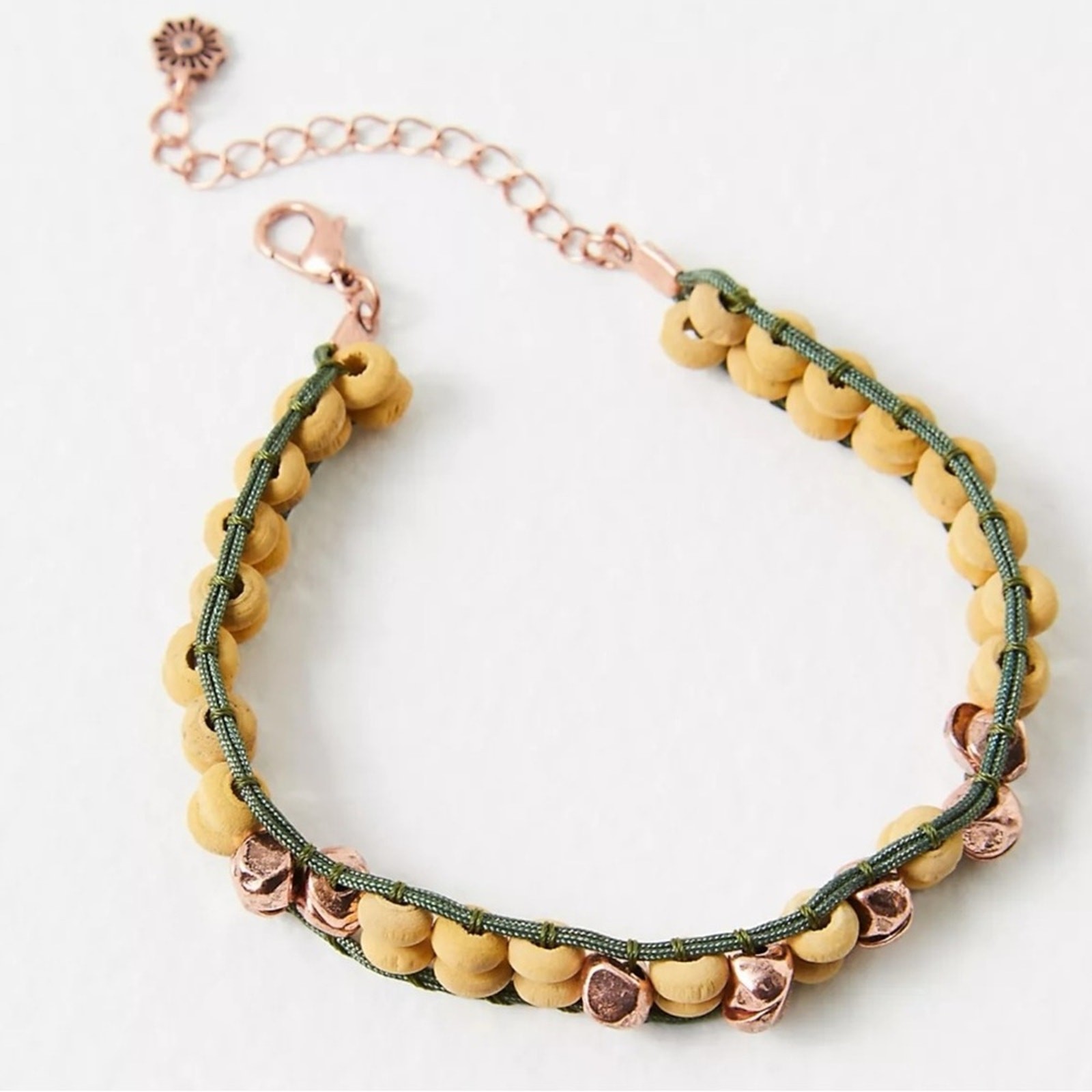 Free People East To West Anklet in Natural Copper Ox NWT
