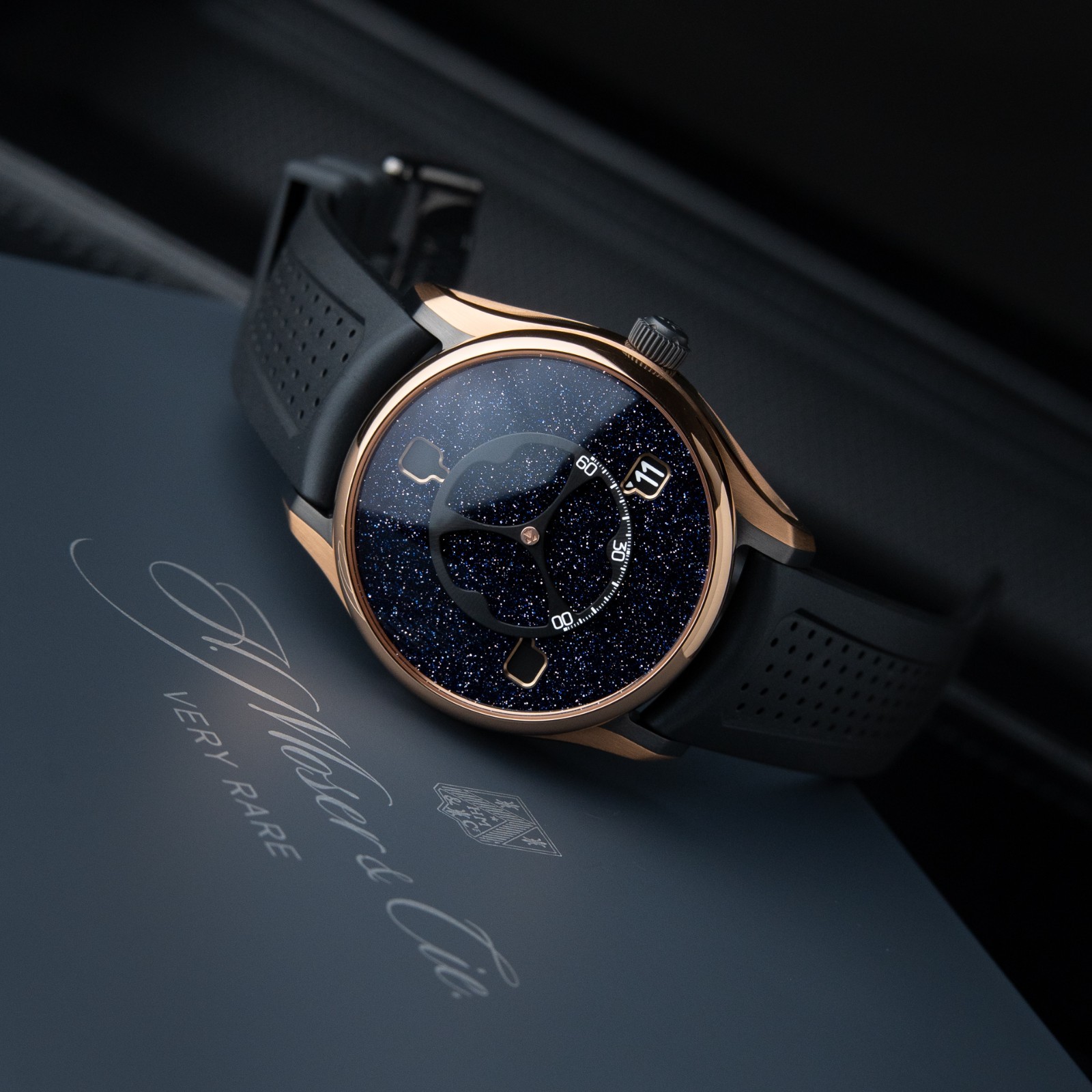 H.Moser & Cie. Pioneer Flying Hours UNWORN ’26 Limited Red Gold Aventurine Watch