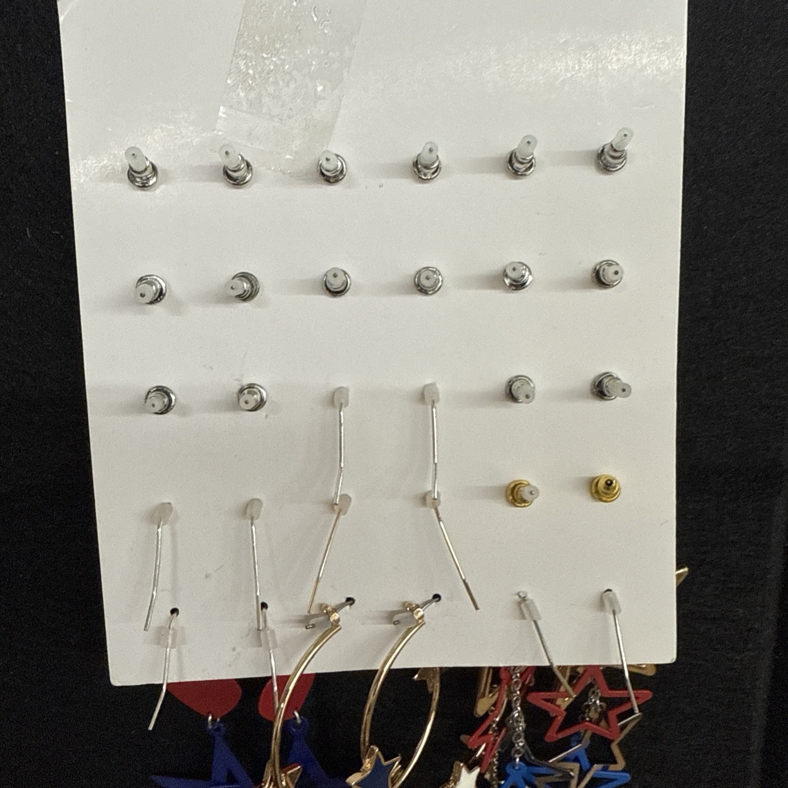15 pairs Patriotic Earrings 4th of July American Flag Earrings w crystal Women