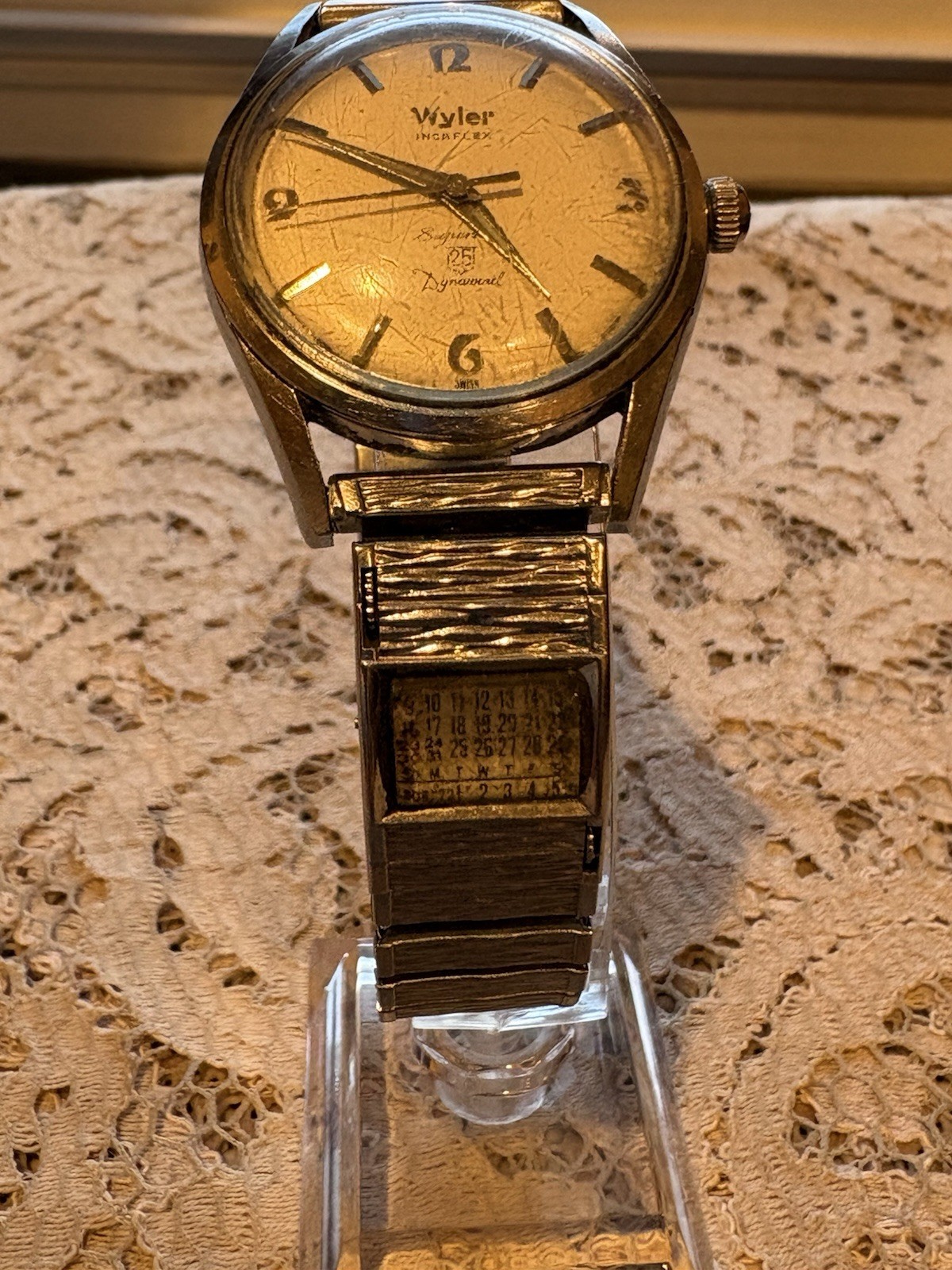 Wyler Men’s Incaplex Superior 25 Unwind Swiss 1162 8158 Automatic Vintage Watch