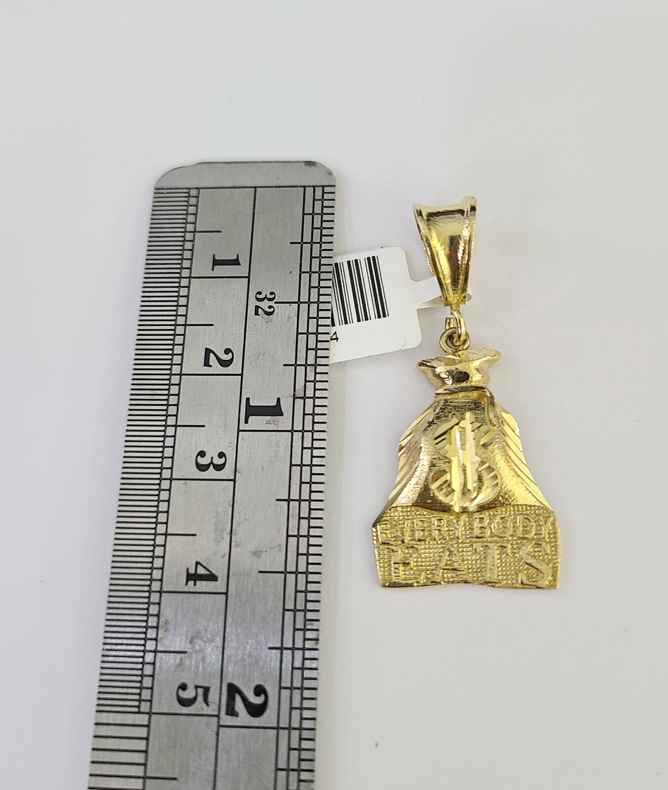 10K Gold Miami Cuban Chain Everybody Eats 18″-28″ 3mm Pendant Necklace SET Charm
