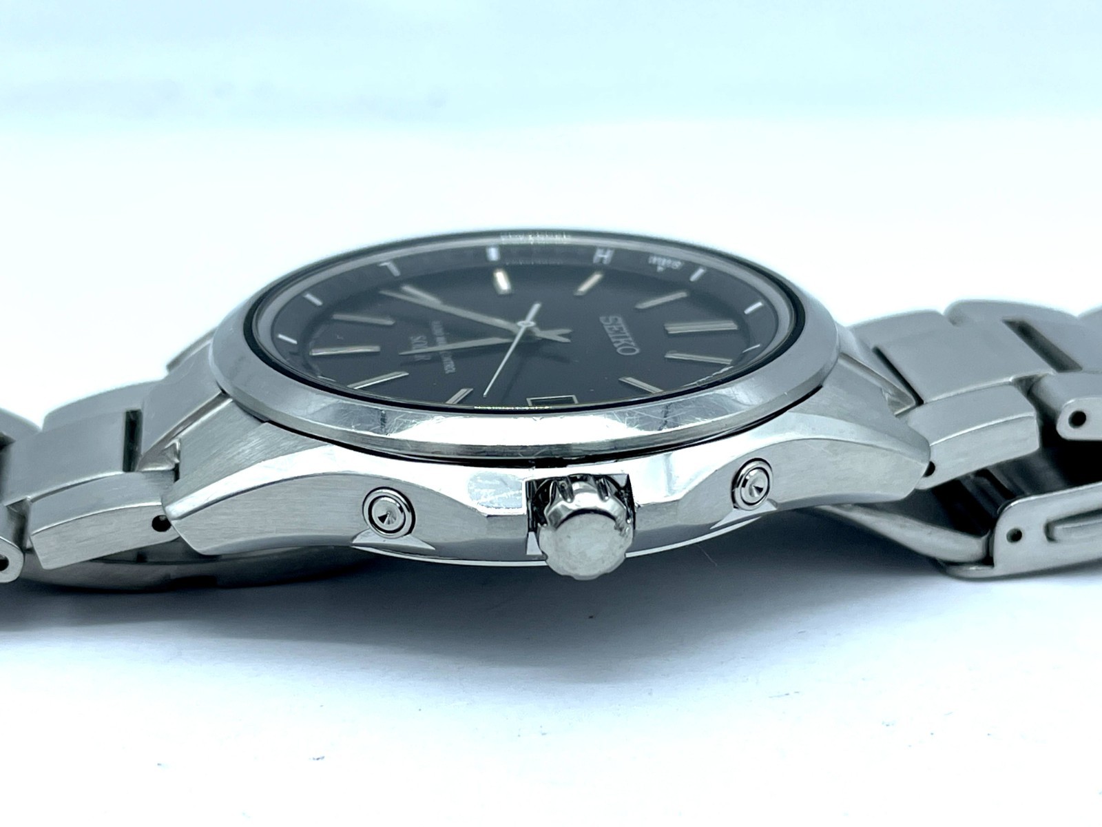 SEIKO Radio Wave Control Solar Men’s Watch Band size 6.7in Black Dial 7B24-0BN0