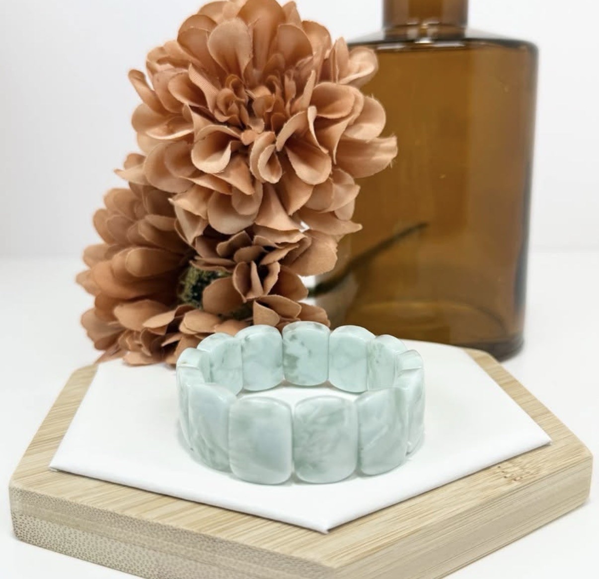 Man Made Larimar Soft Bangle 19.6MM