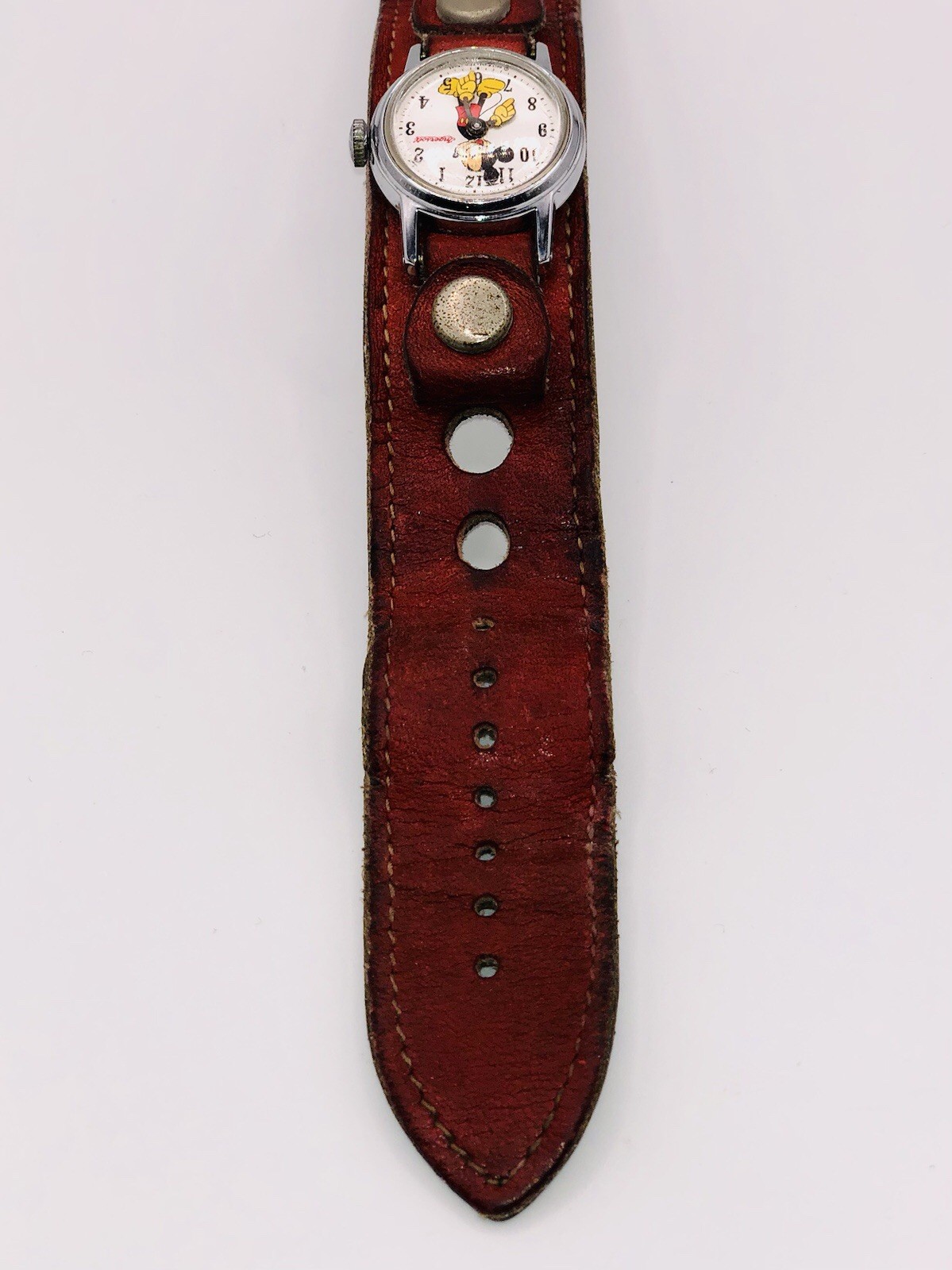 Vintage 1971 Ingersoll Mickey Mouse Mechanical Watch~24mm, Original Band~Runs ✅