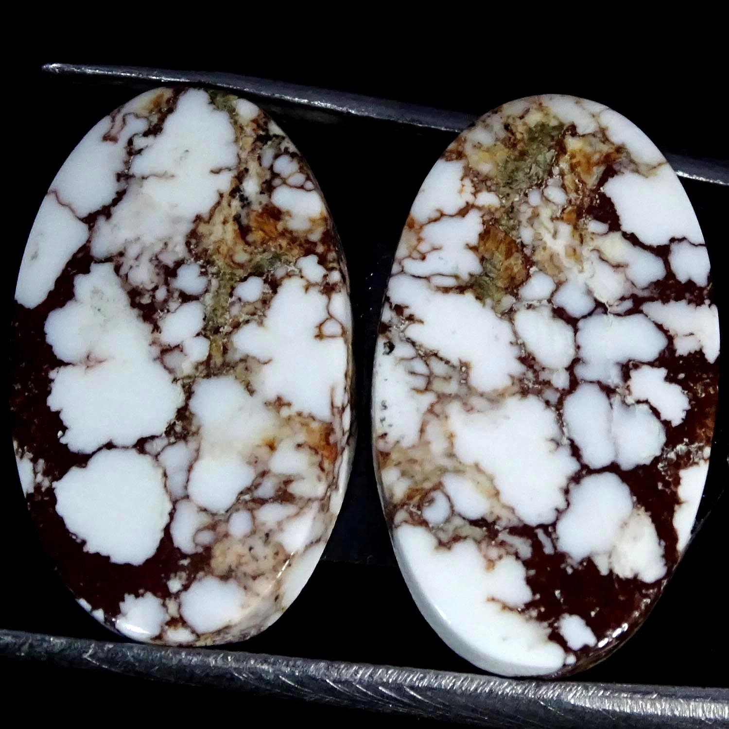 23.10Cts 100% Natural Wild Horse Oval Pair Cabochon Gemstone 13X21X4MM