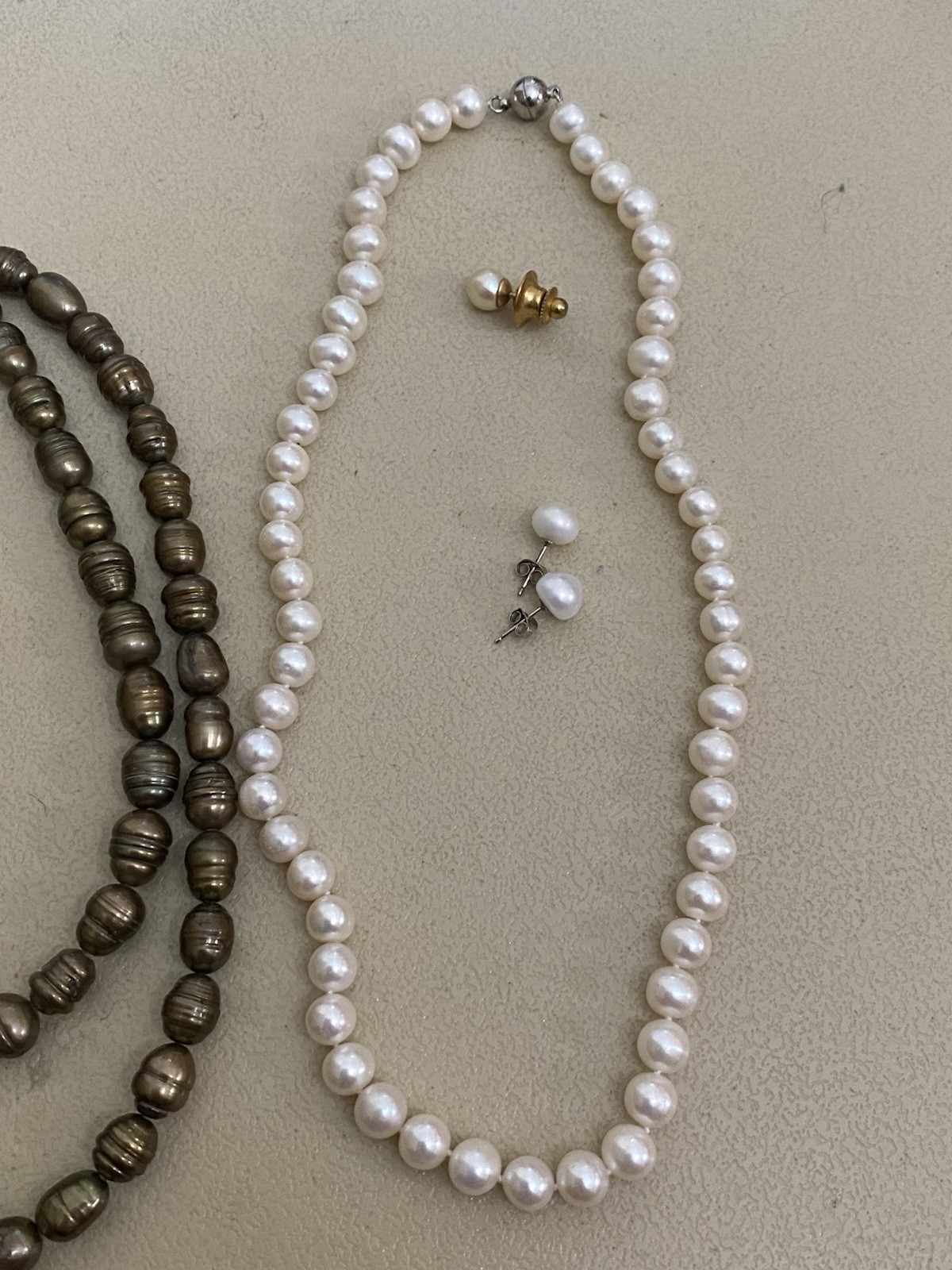 14k and 925 pearls lot