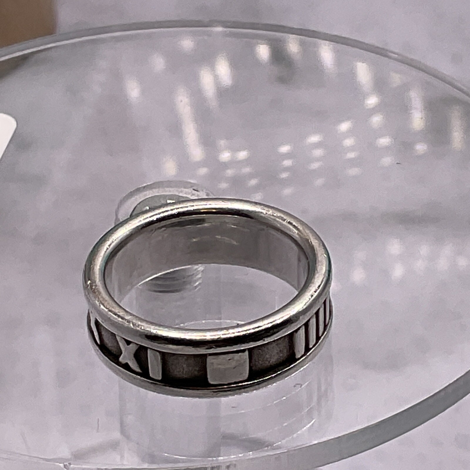 Tiffany & Co. 925 Atlas Ring. UK: K US: 5, U:50 .boxed & Pouch. 6.2mm Band.