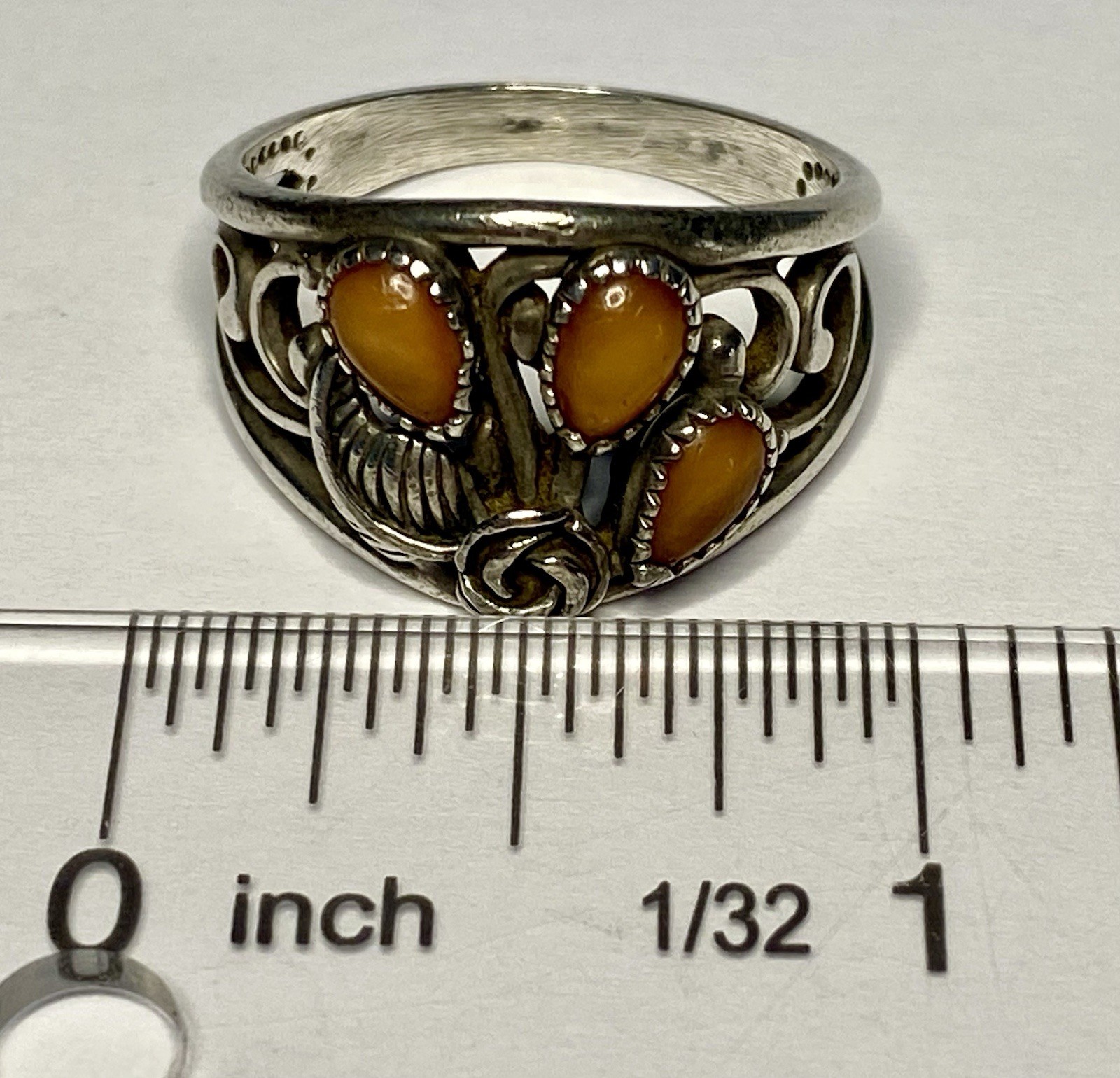 VTG 925 Sterling Silver Spiny Oyster Wheeler Manufacturing Company Ring Sz 10