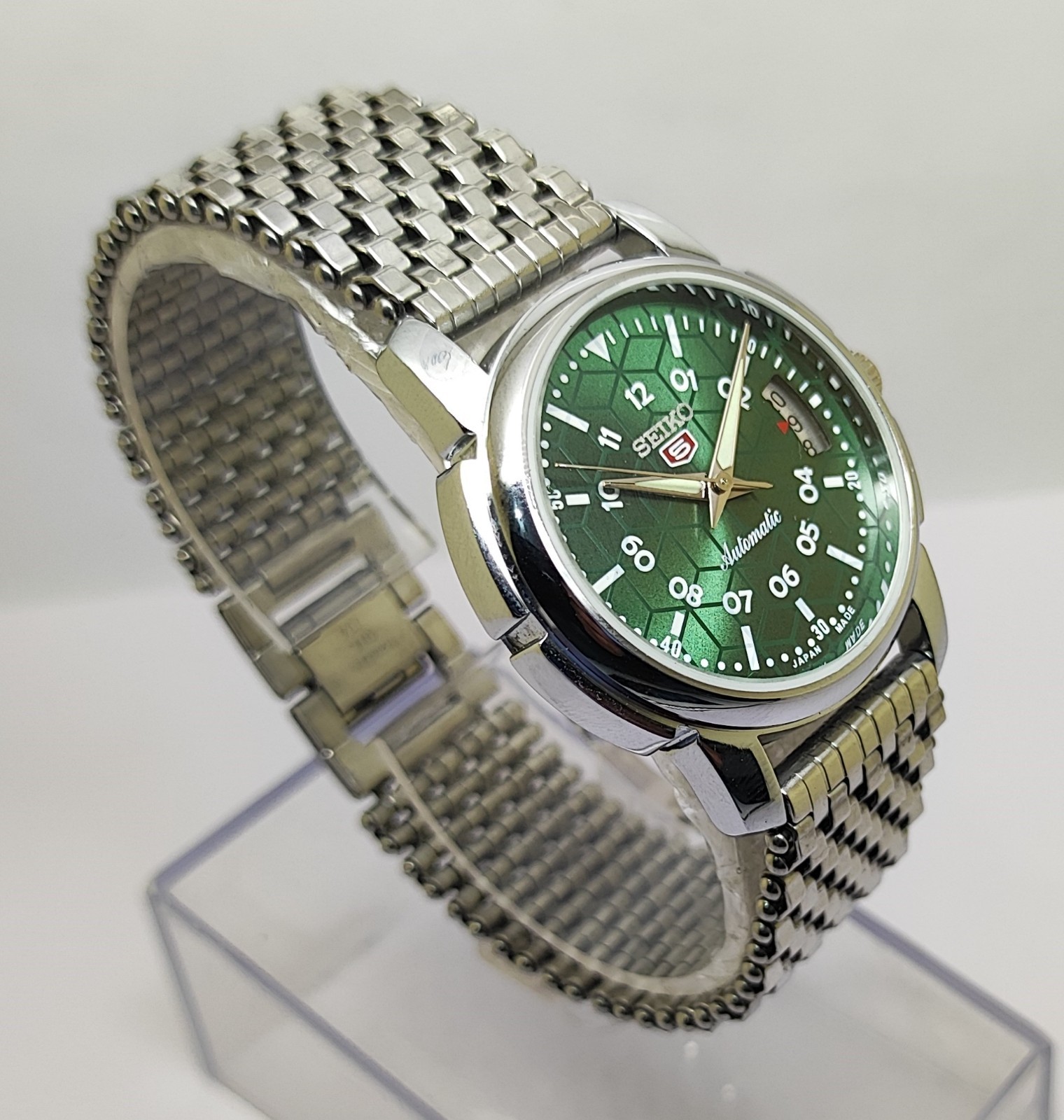 Refurbished Automatic Men’s Watch Day Date | Classic Vintage Style | Steel Strap