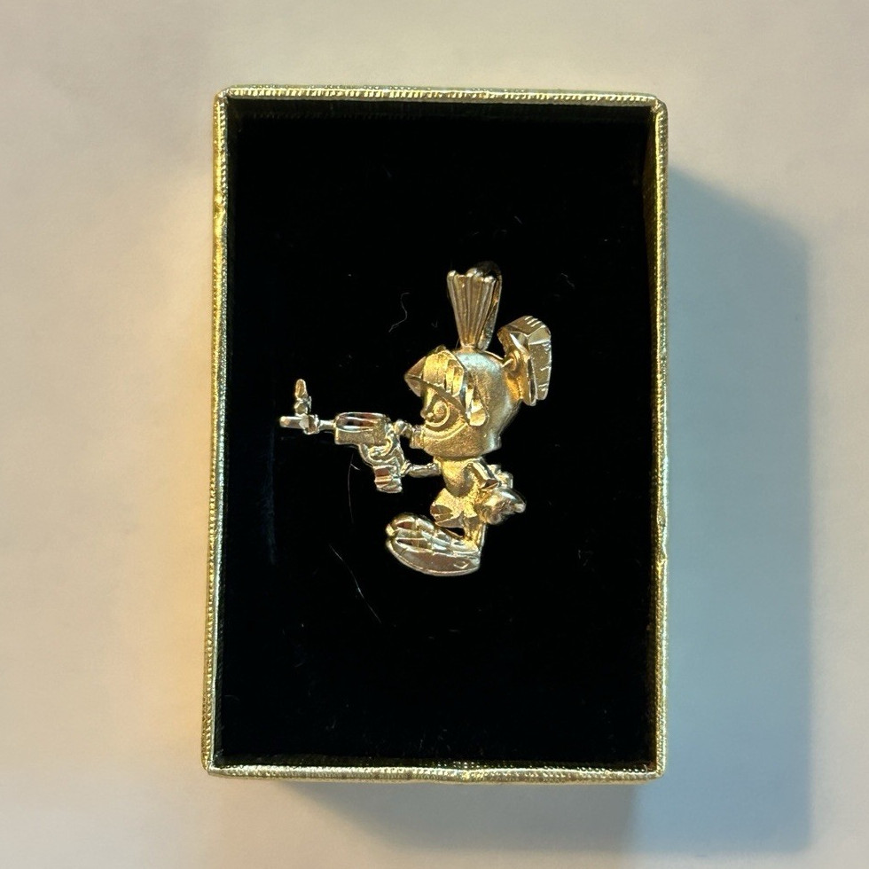 Michael Anthony Marvin the Martian Pendant 14K Gold Looney Tunes