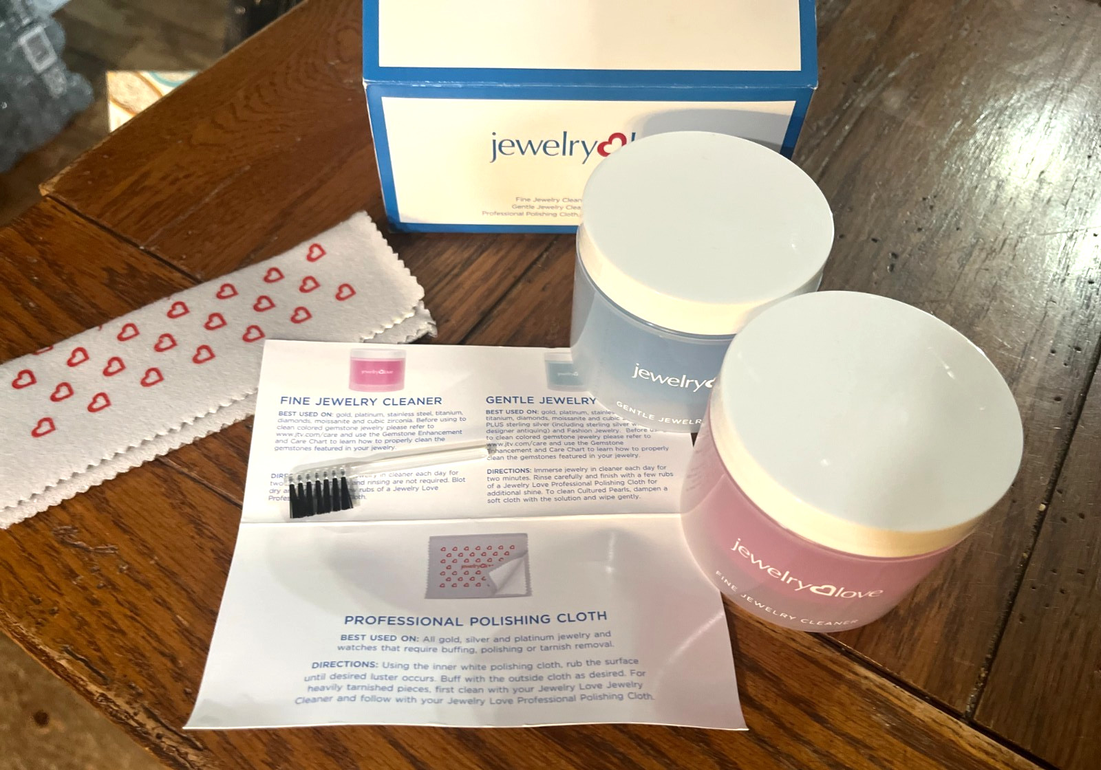 JTV Jewelry Care System Cleaning Kit Liquid Fine & Gentle Cleaner Polish Cloth