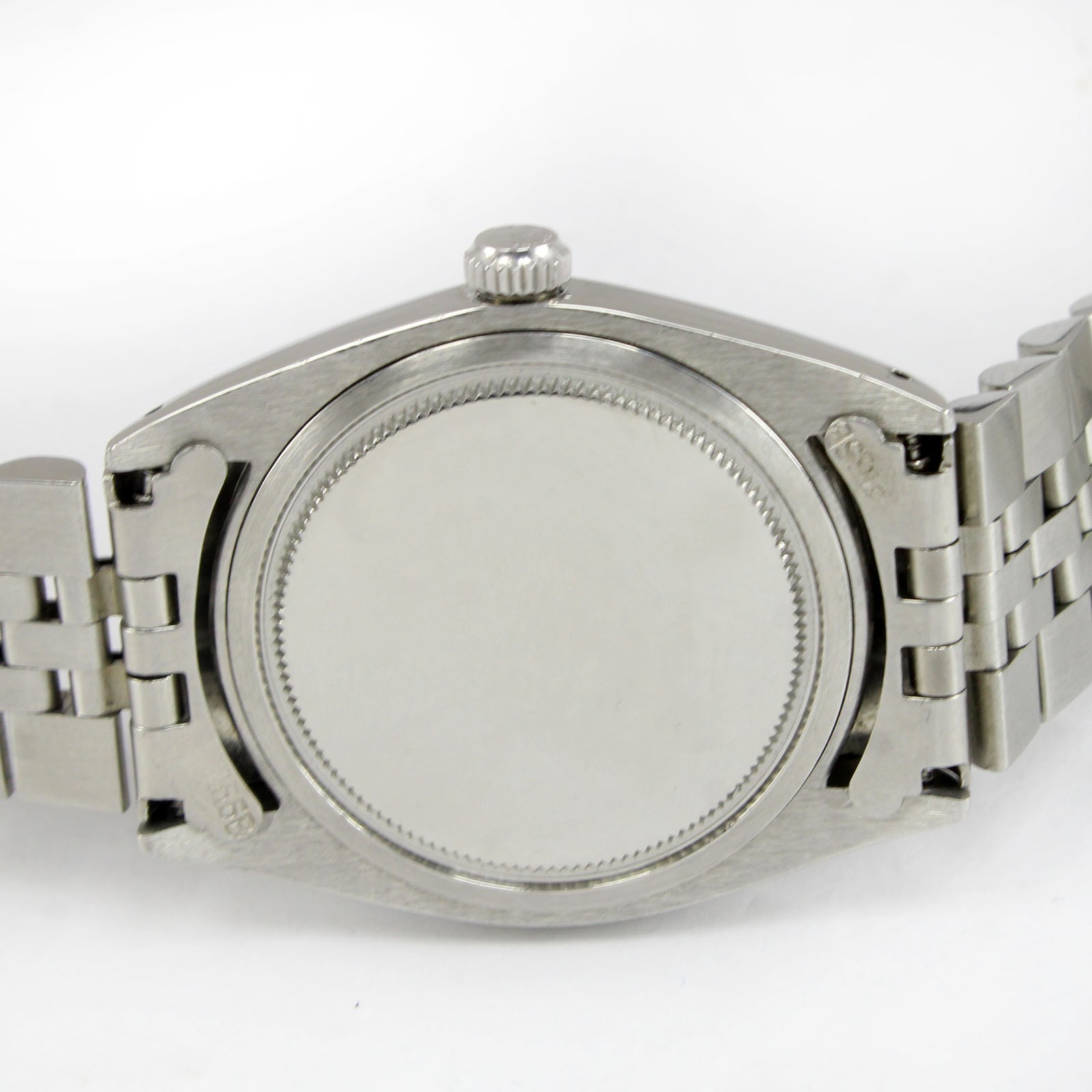 Vintage Rolex Oysterdate Precision Black Dial 34mm Men Steel Watch Ref 6694