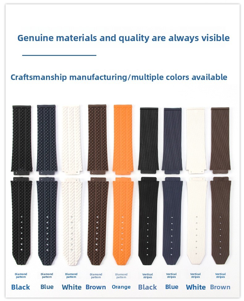 Quality Silicone Rubber Watch Band Strap 24 * 17 26 * 19mm for Hublot Big Bang