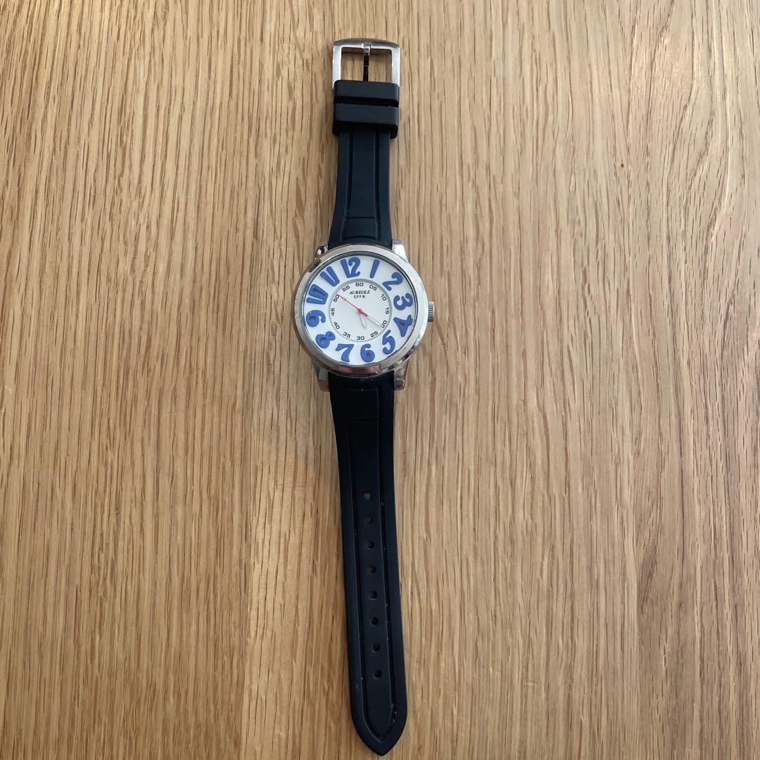 Aureole Quartz Black Dial Wristwatch