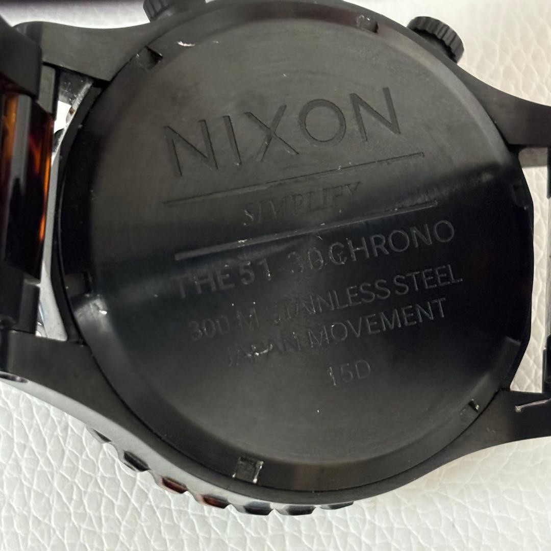 Nixon 51-30 Chrono Tortoiseshell Camouflage Watch Used, Battery Not Guaranteed