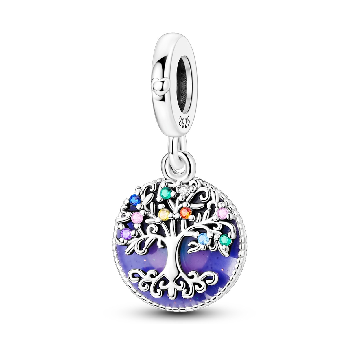 MULA Fine 925 Sterling Silver Charm Tree Life Family Pendant for Women Bracelet