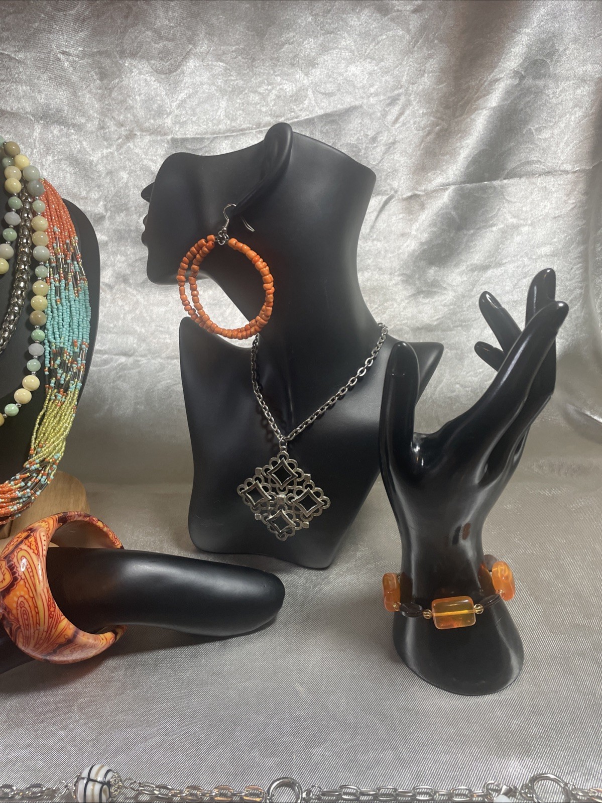Semi-precious/Glass Jewelry Lot/Beautiful Grouping/All In Great Condition.