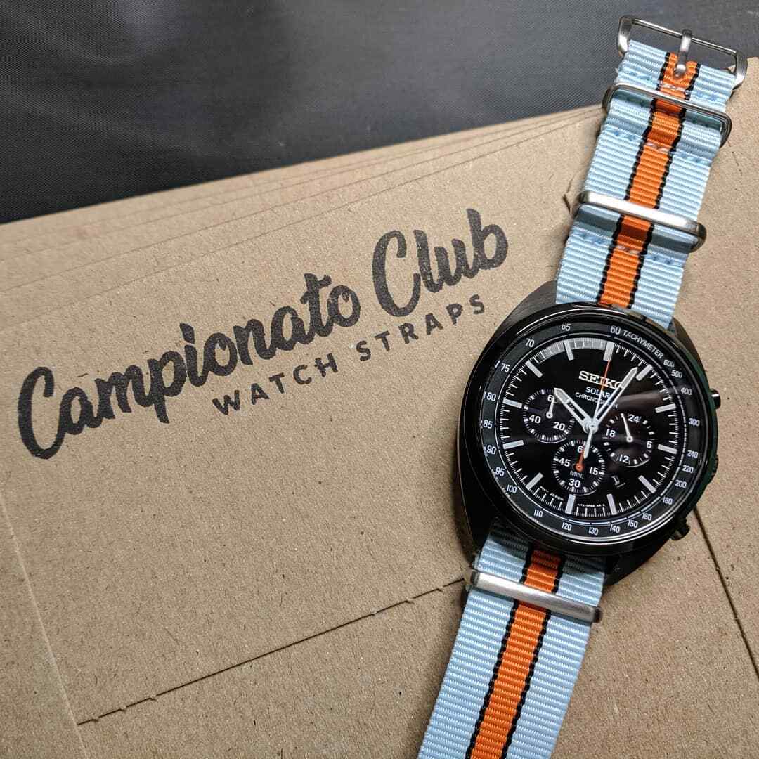 One-Piece Gasoline Racing Porsche Inspired Racing Colors Strap Nylon Watch Band