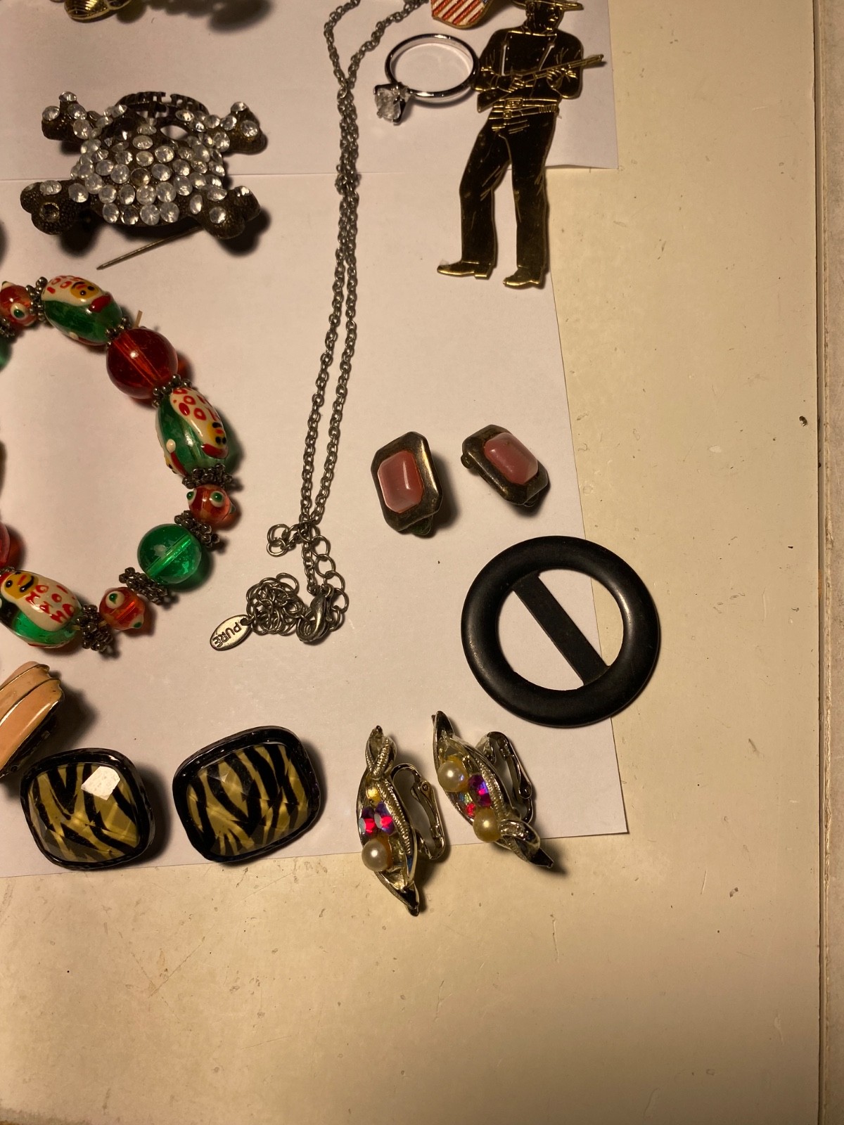T93 Lot of Costume Jewelry & Etc. Earrings Bracelets Etc.