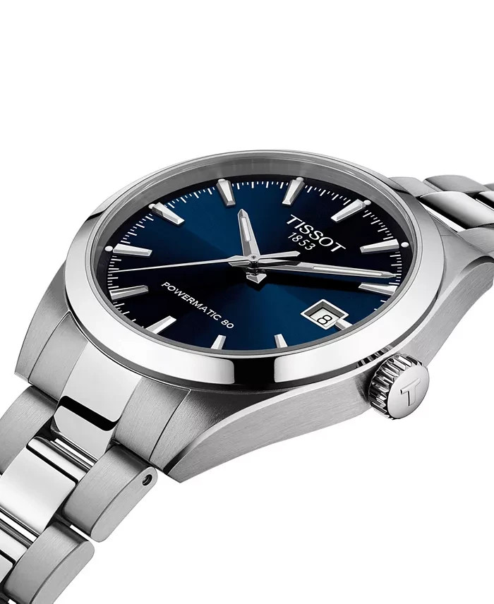 Tissot Gentleman Powermatic 80 38mm Blue Dial Automatic + Genuine Tissot Leather