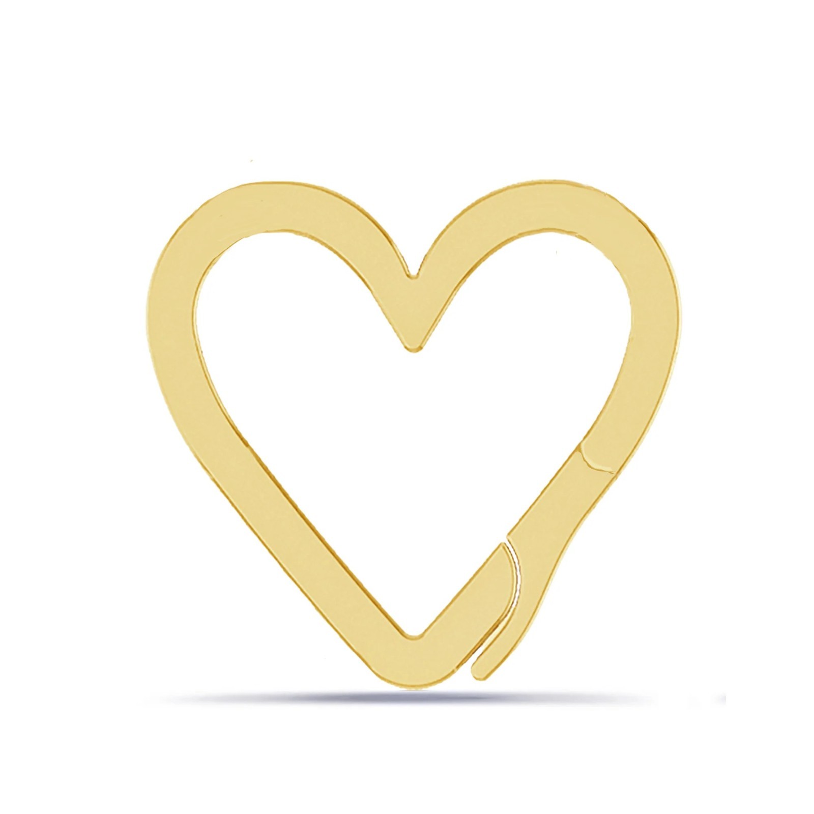 925 Sterling Silver Heart Shape Clasp Connector Charm Enhancer for Necklaces