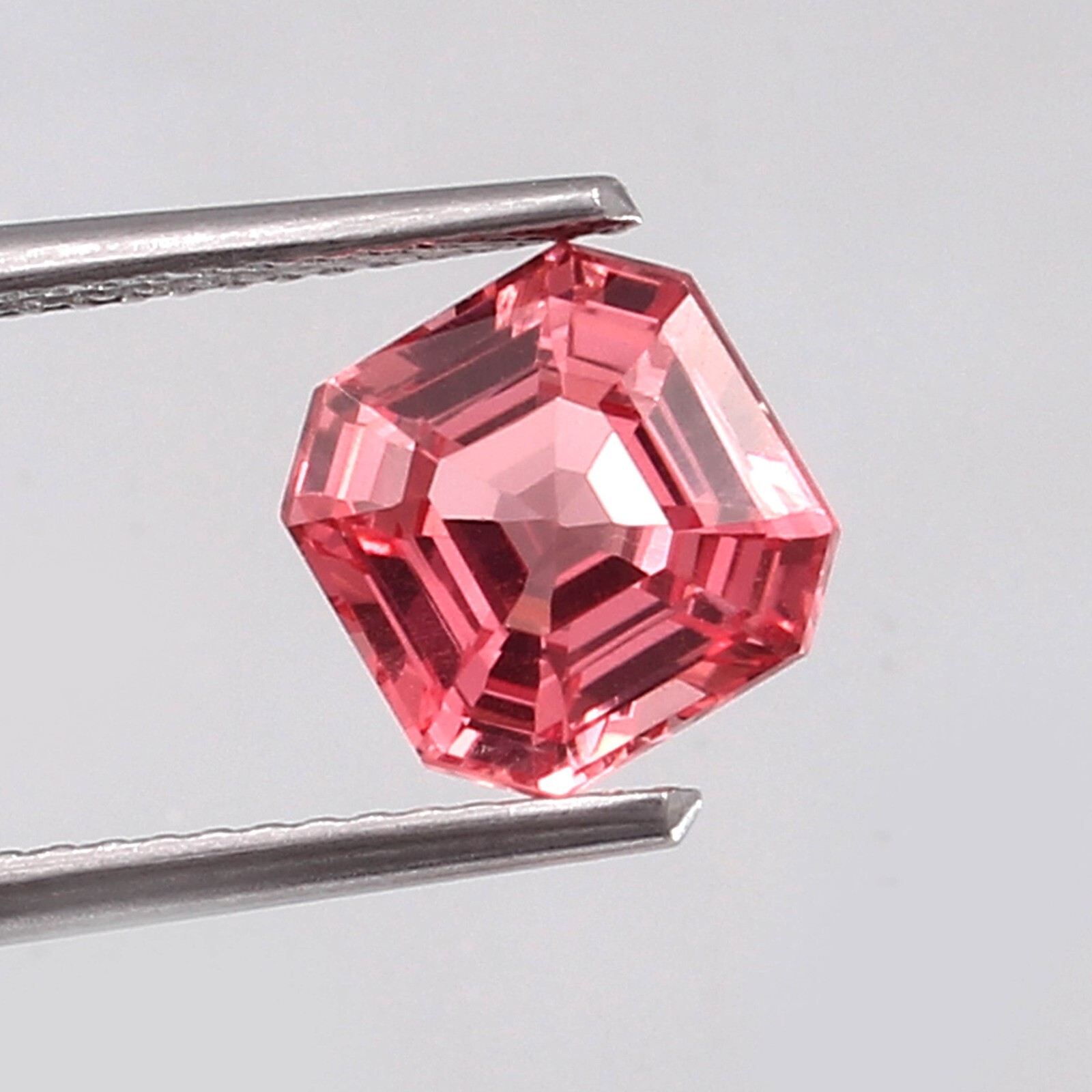Natural Flawless Ceylon Padparadscha Sapphire Asscher Cut 9×9 MM Loose Gemstone