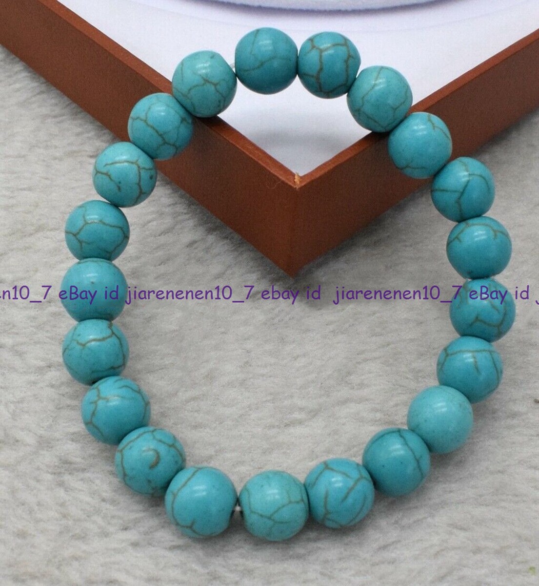 Natural 8/10/12mm Round Gem Beads Stretch Bracelet 7.5″ Multiple Color Choices