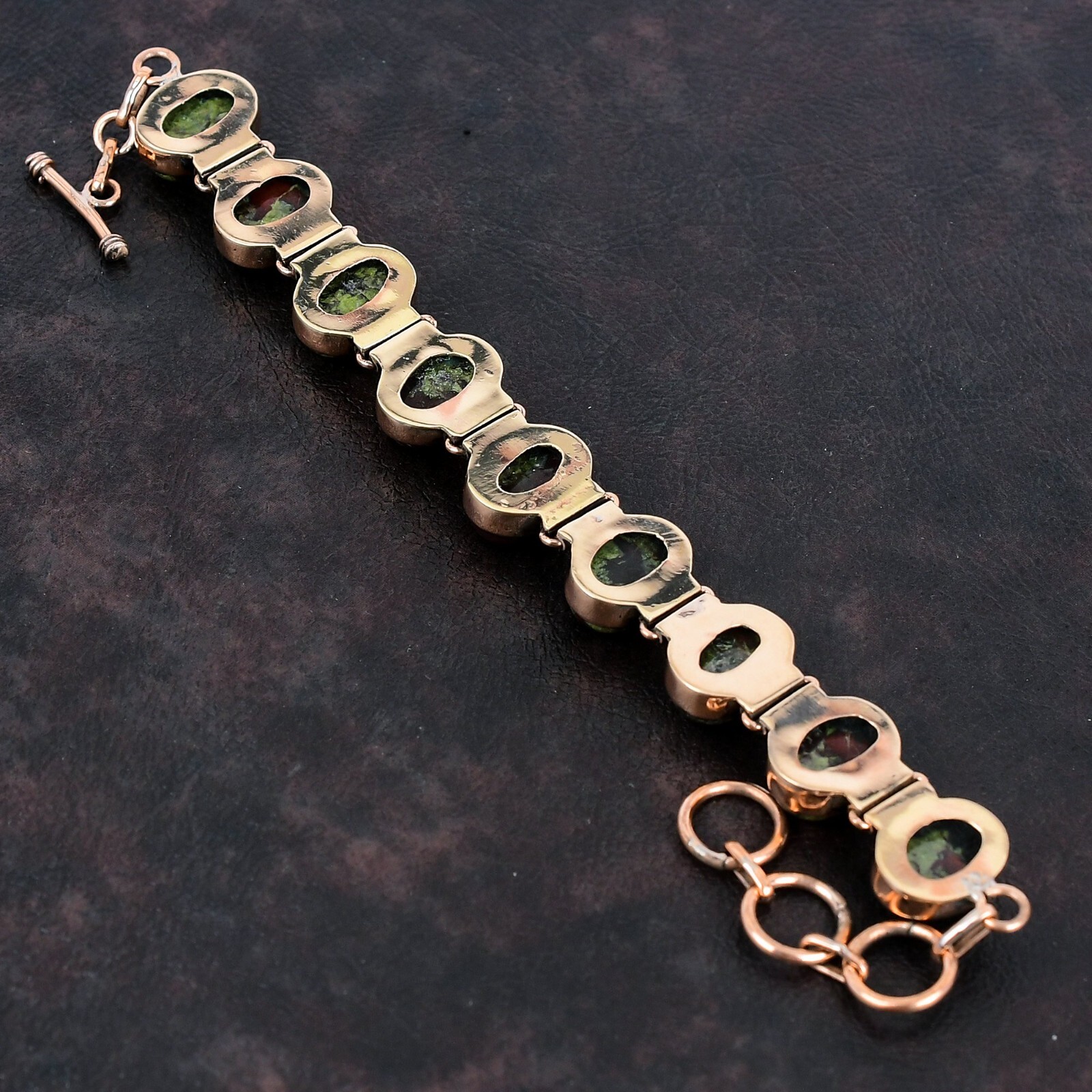 Wedding Gift For Her Copper Dragon Bloodstone Jewelry Adjustable Bracelet 6.0″