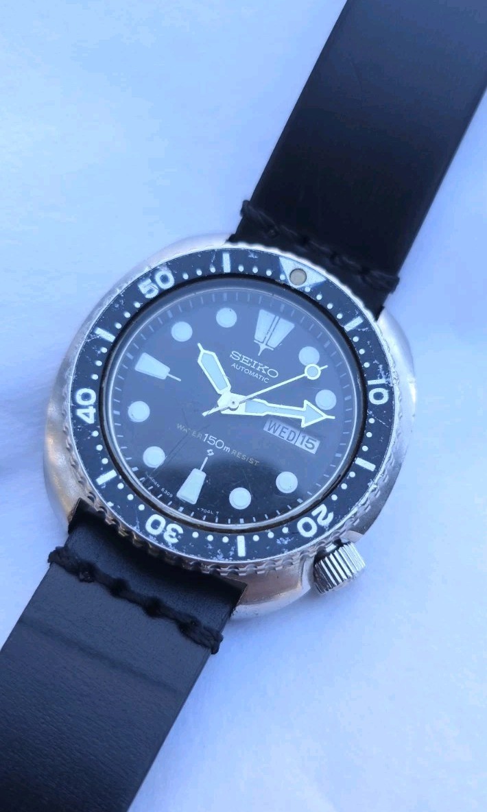 VINTAGE SEPTEMBER 1979 SEIKO 6309 7040 AUTOMATIC SUWA TURTLE DIVER WATCH