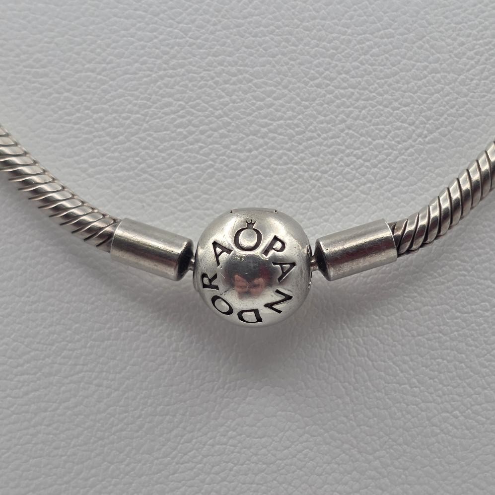 20″ Pandora Moments 925 ALE Silver Snake Chain Charm Necklace 590742HV-50