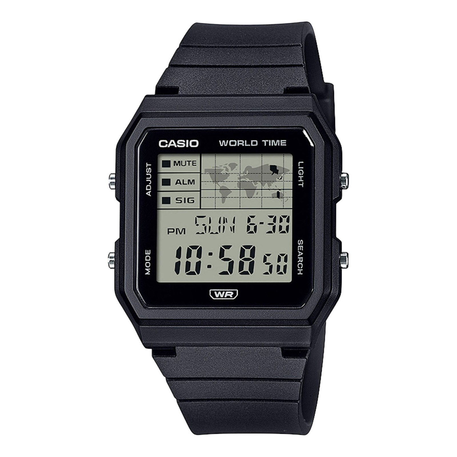 Casio Gents Vintage Five Alarm World Map Watch LF-30W-1AEF