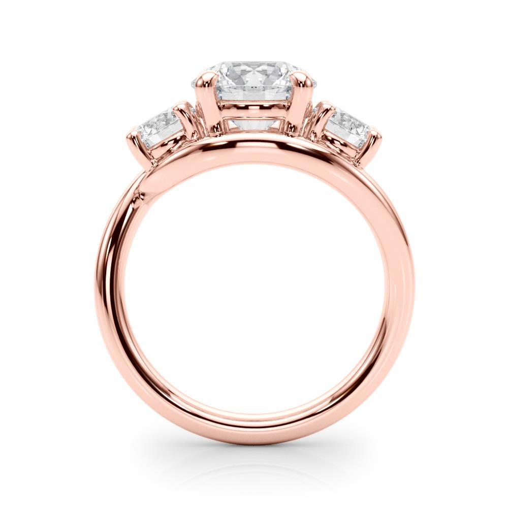 Lab Grown Diamond VS F 2.00-4.00 Ct 3-Stone Round Engagement Ring 14K Solid Gold